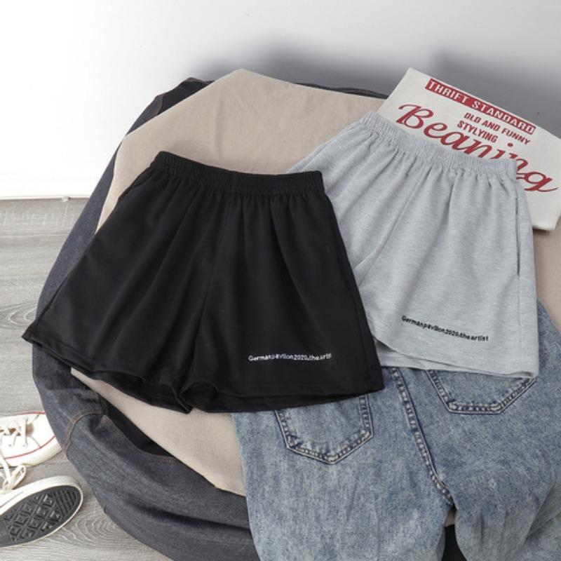 Cotton Hot Pants Women Summer Loose Small Letter Print Sports Casual All-match Student Shorts Women