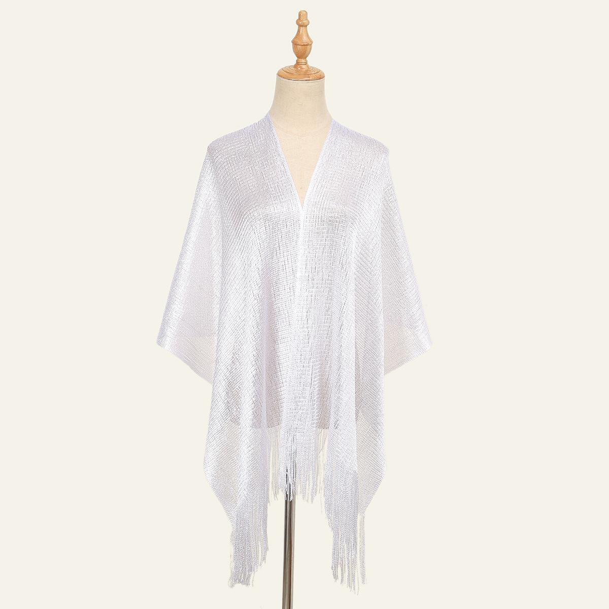 

Модный яркий шелковый солнцезащитный платок хиджаб золото серебро блестящие шарфы для женщин кружево кисточка вечернее платье шарф 160x50cm