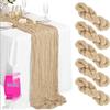 Bohemian Crinkled Cheesecloth Table Runner - Bali Yarn Style for Weddings and Parties