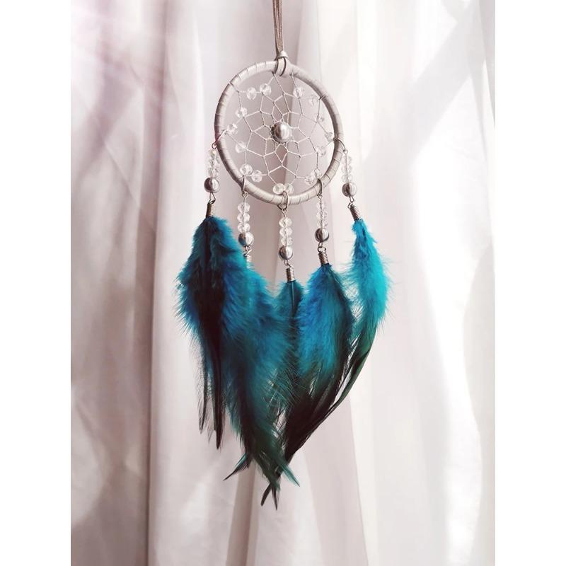 Creative Hand-woven Car Pendant Dream Catcher Feather Wind Chime Valentine's Day Gift Bedroom Hanging Ornaments Home Decoration