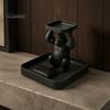 Desktop Organizer for Keys 3D Printed Gorilla Decorative Tray, Squatting Figure with Dual-Tier Storage Cool Desk Jewelry Small Trinkets, Creative