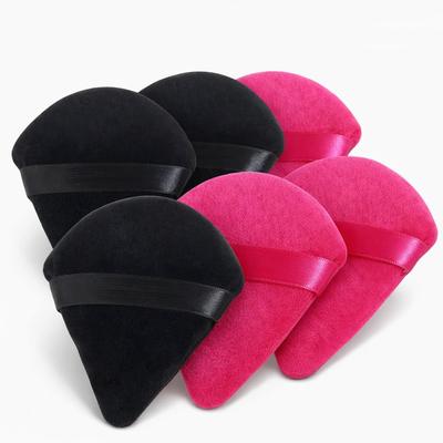 TEMPERIA (6 Pcs) Powder & Makeup Puff for Women - Face Foundation Triangle Pizza Puff Blender Sponge Set - Smooth Coverage | Ultra Soft | Travel Fr