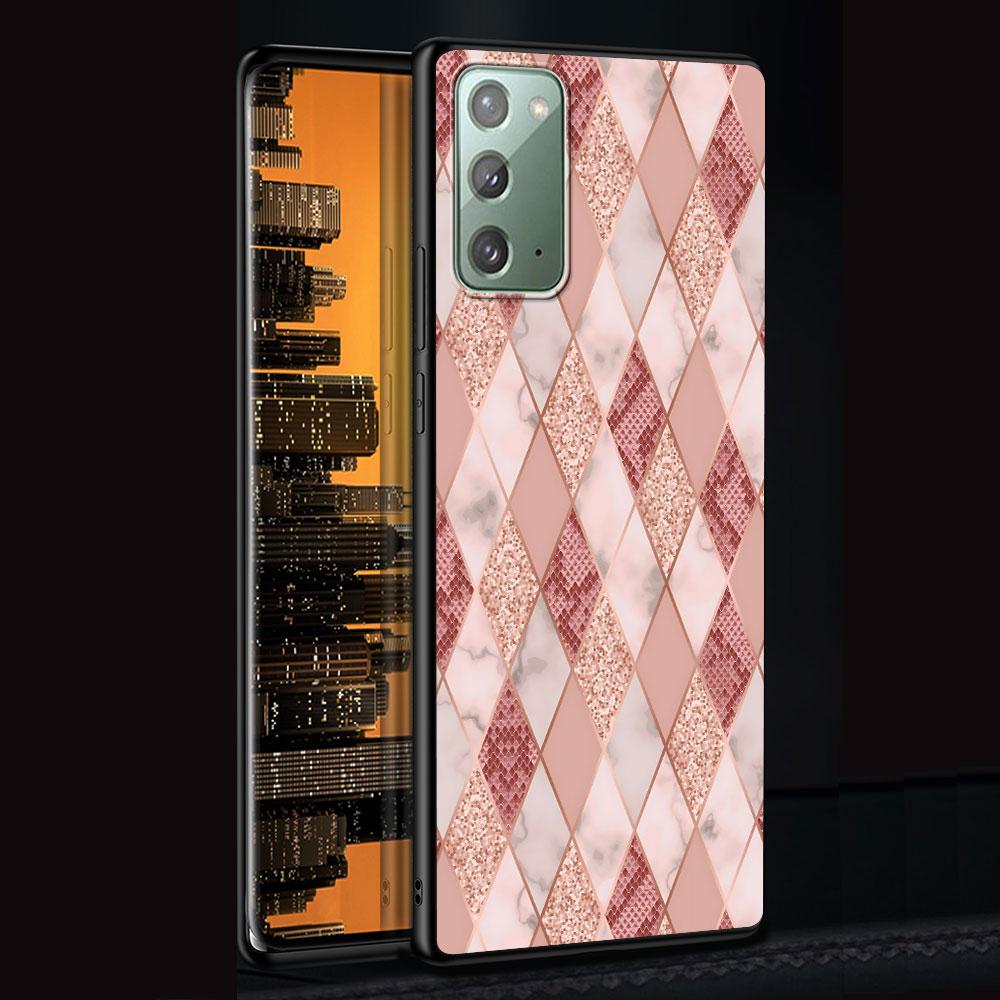 Rose Love Heart Gold Case for Samsung Galaxy Note 20 Ultra 10 Plus 9 8 TPU Phone Cover Note 10 Lite Soft Shell Funda Capa