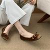 French single shoes women's 2025 new bow ballet flats shallow mouth grandma shoes