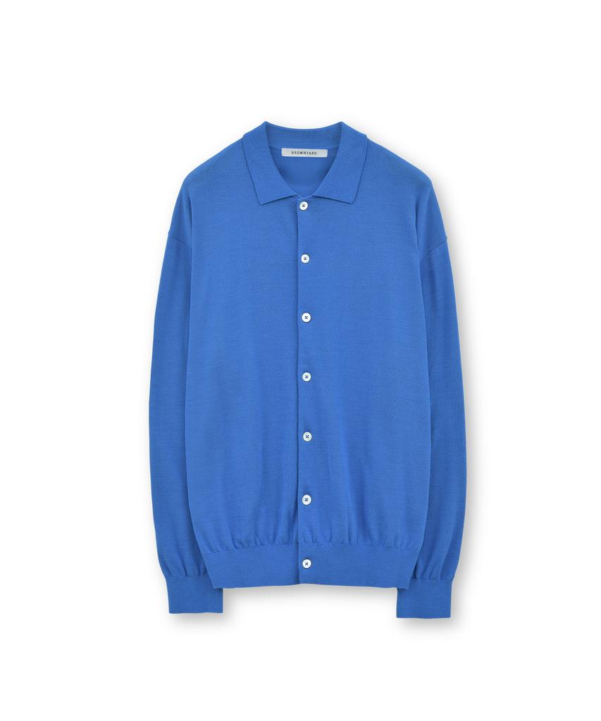 Brownyard Collared Cardigan, Blue
