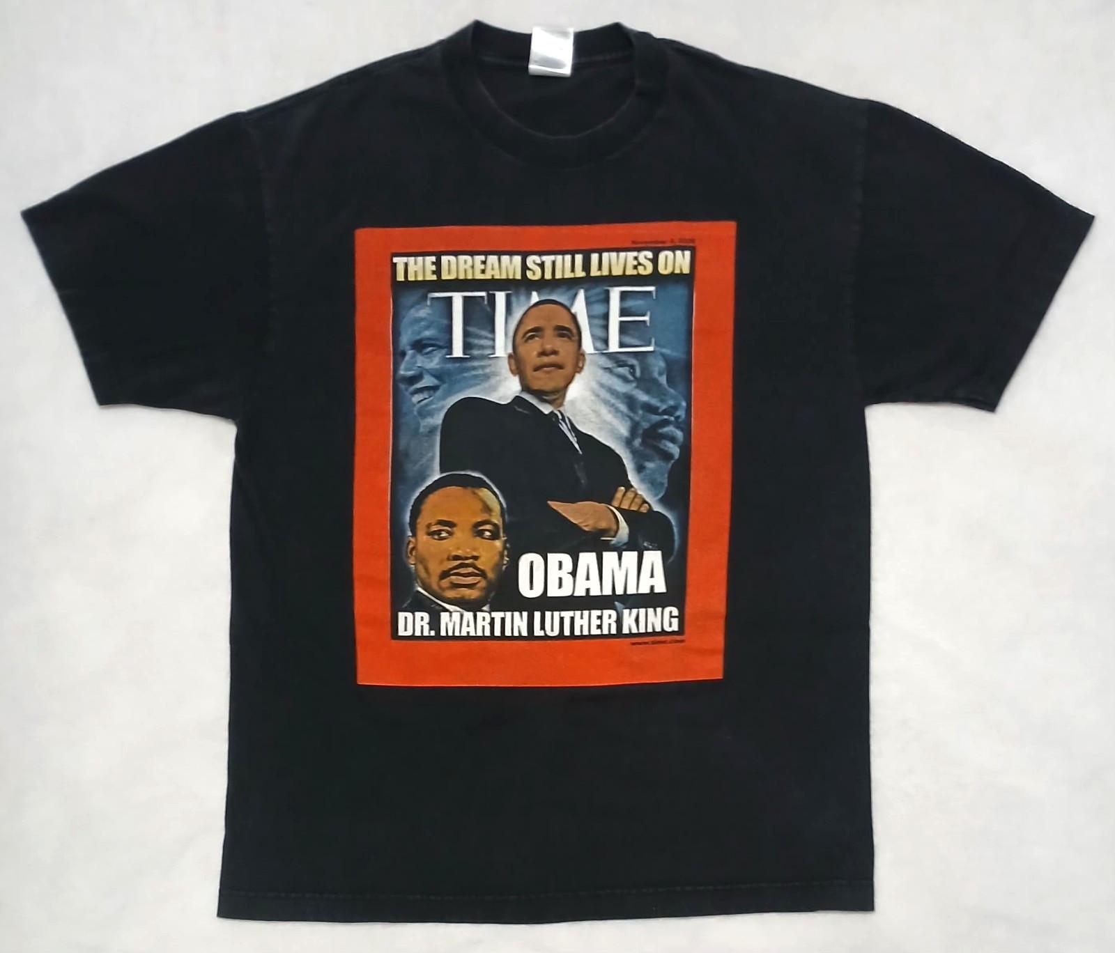 Vintage Barack Obama T-Shirt L Martin Luther King Jr. 08 Campaign Time Magazine XXL