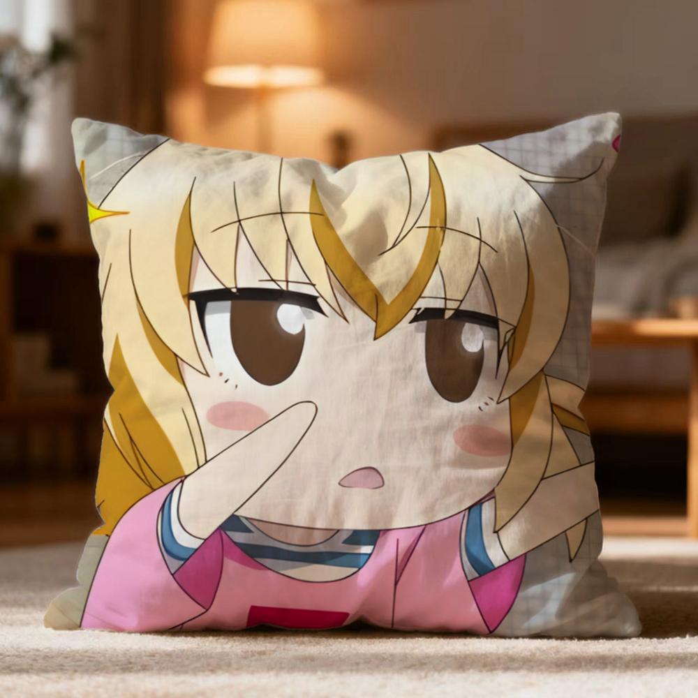 Anime D-Frag Cushion Cover Soft Washable Pillow Case Multi-Scene For Couch Bed Travel Office Use