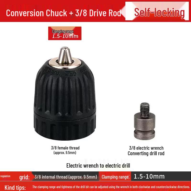 Telescopic Spring Sleeve Multi-function Electric Drill Adapter & Socket Converter