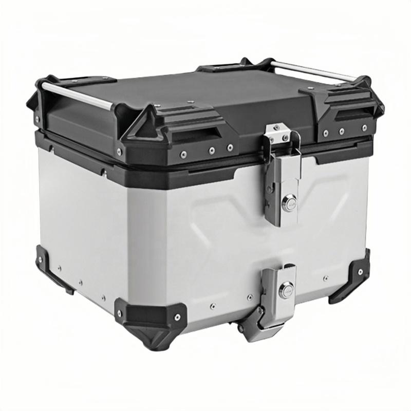 New Product Motorcycle Tail Box Aluminium Alloy Motor Motorbike Trunk Big Tail Storage Box Top Case Accessories Manufacturer