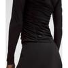 Lululemon Mesh Ruched Long Sleeve Shirt Black