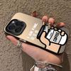 Applicable To Apple iPhone16/14/13/12/11ProMax Ice American 15Pro/7/8 Mobile Phone Case Coffee