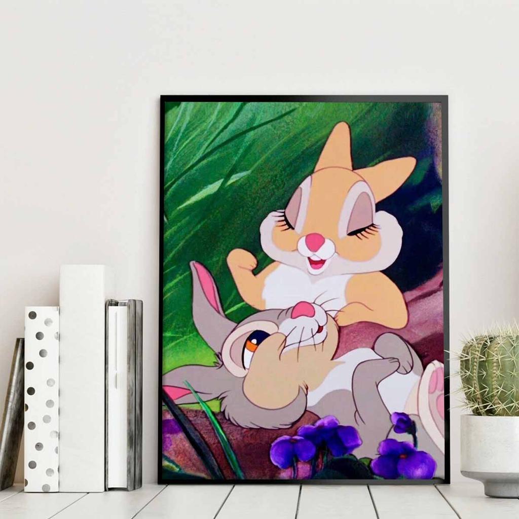 DIY Diamond Painting Two Cute Little Rabbits Cross Stitch Kit Mosaic Art Diamond Painting Full Circle Diamond Home Decoration