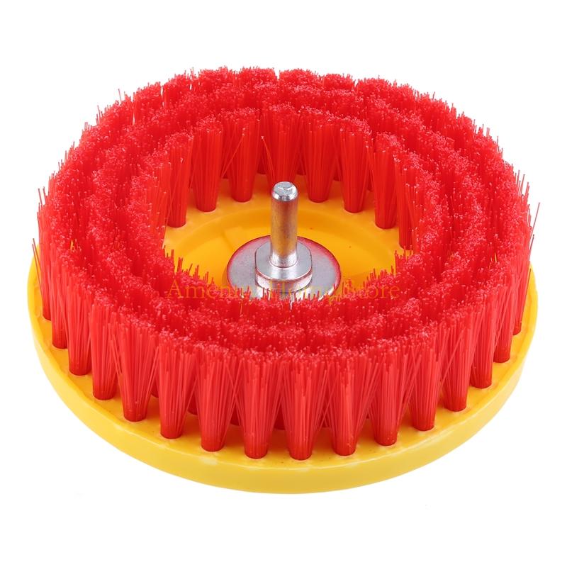 150mm Kraft-Scheuerbürste Schwere Bohreraufsatz zur Reinigung von Leder-/Kunststoff-/Holzmöbeln (Schwarz)