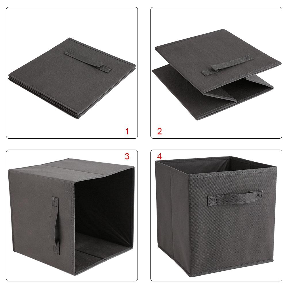 6Pcs Vlies Stoff Faltbare Schublade Lagerplätze Box Haushalt Hause Spielzeug Kleidung Organizer
