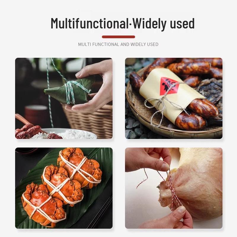 Newcomer Offer: 4 Rolls of Dumpling String for Binding Crabs, Bacon, Sausage, or Wrapping Zongzi.