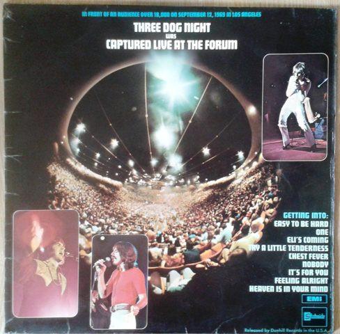 

LP Record THREE DOG NIGHT Captured Live At The Forum SSL5023 Stateside 1970 UK Rock Used