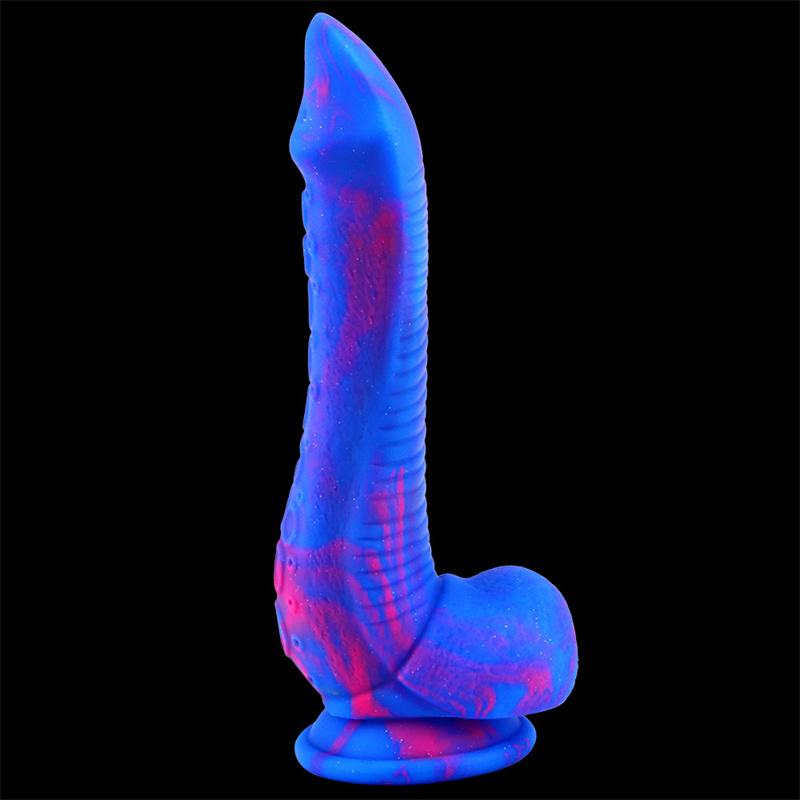 Weiblicher farbiger Silikondildo, Simulation großer Penis, alternative Produkte für Erwachsene