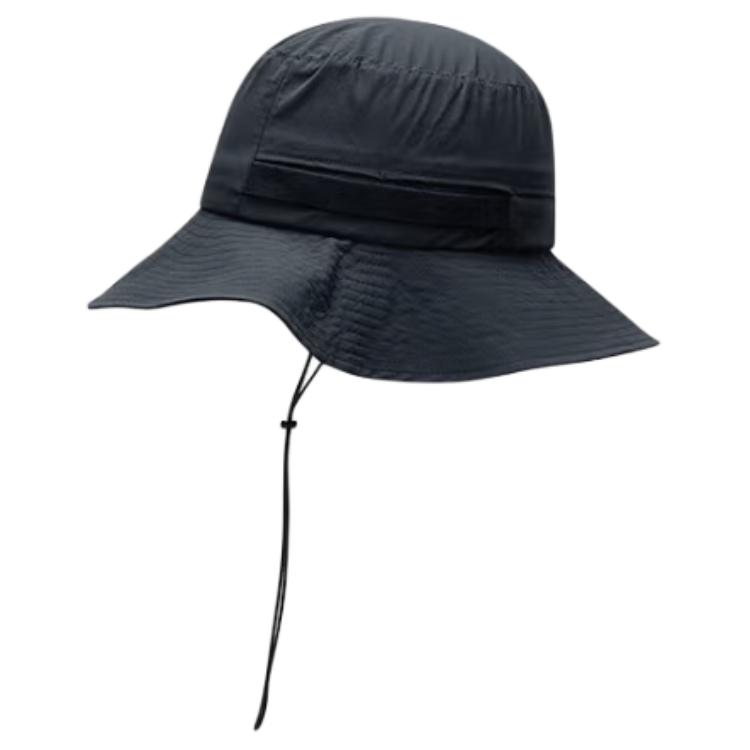 Anta Outdoor Series Letter Logo Print Fisherman Hat Unisex Hats Dark-Gray Blue 192526281-1