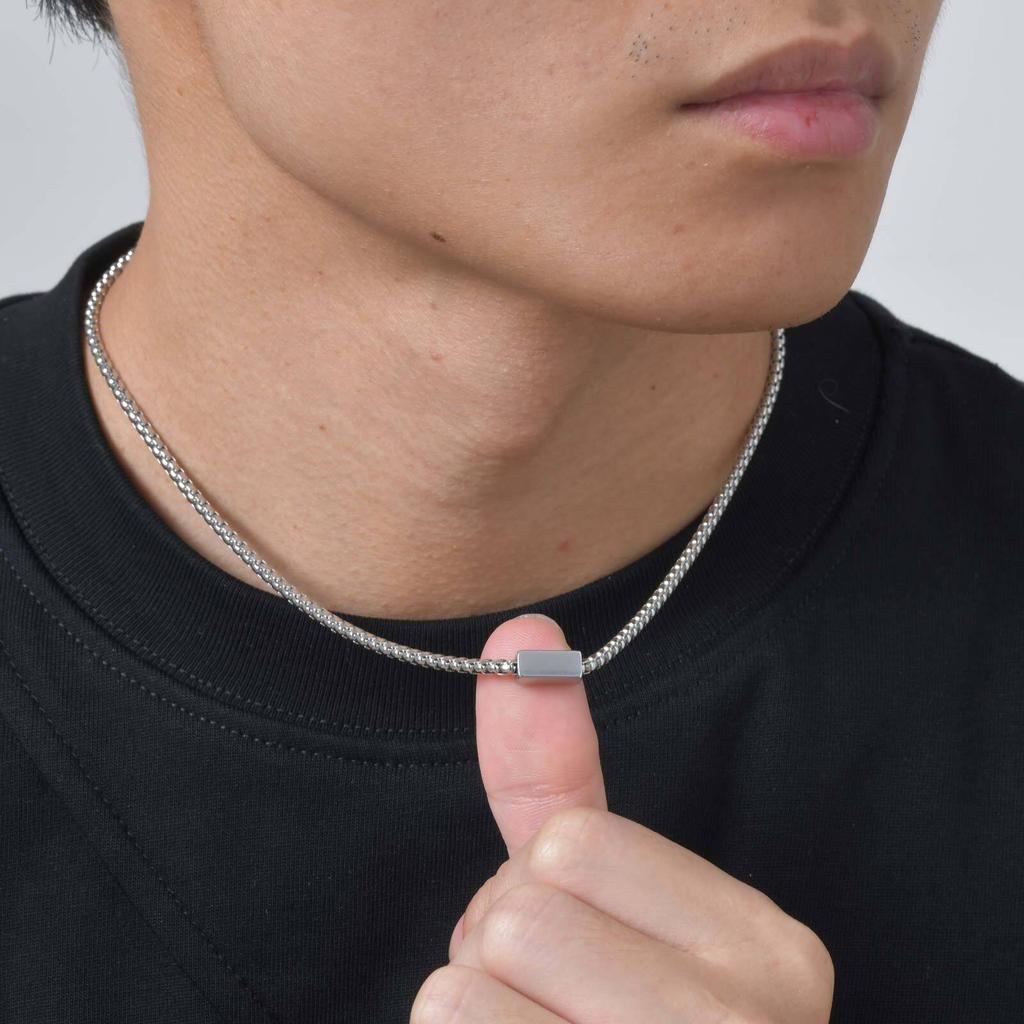 Vnox Stainless Steel Box Chain Necklace for Men, Geometric Square Adjustable Metal Neck Chain, Fashion Casual Hip Hop Jewelry