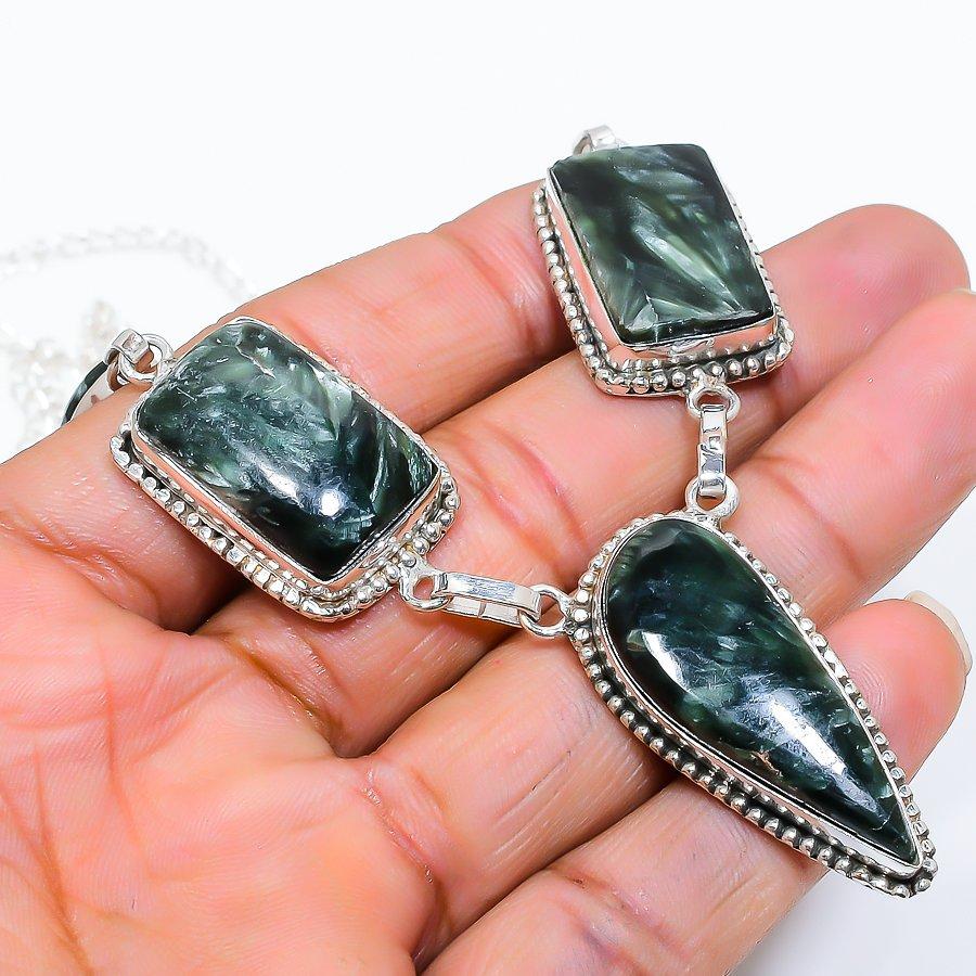 

Wild Horse Gemstone Handmade 925 Sterling Silver Jewelry Necklace 18 SU-11029