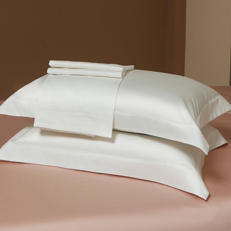 Premium Long-Staple Cotton Pillowcase Set - 100% Pure Cotton, Solid Color, 48x74cm (2-Pack)