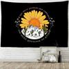 Sunflower Planet Tapestry Wall Hanging Natural Plants Bohemian Hippie Carpet Beach Towel Art Family Bedroom Room Decor
