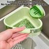 Suction Cup Sink Strainer Basket Triangular Vegetables Fruit Washing Filter Rack Sink Strainer Filtration of Leftovers