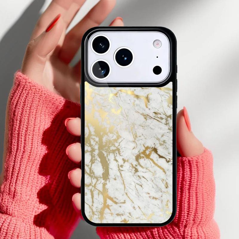 Gold Marmor Handyhülle für iPhone 17 16 15 14 13 Pro Max Rückseite für 12 11 Pro Hülle