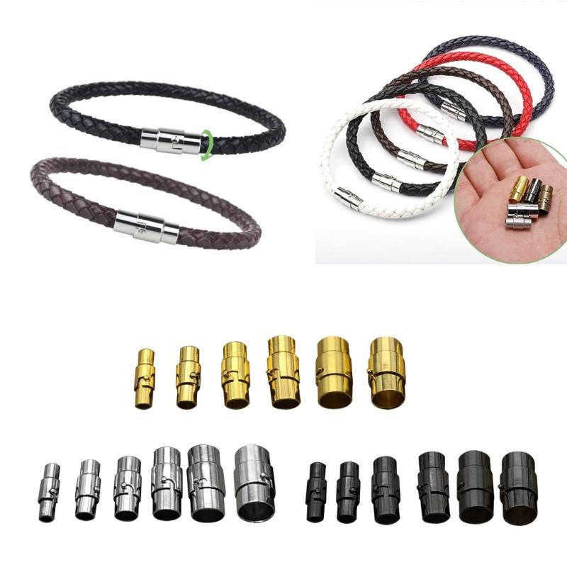 Balení 10 magnetických zapínání Díl pro výrobu šperků Měděné koncovky šňůr pro kůže Lanový náhrdelník Náramek Příslušenství