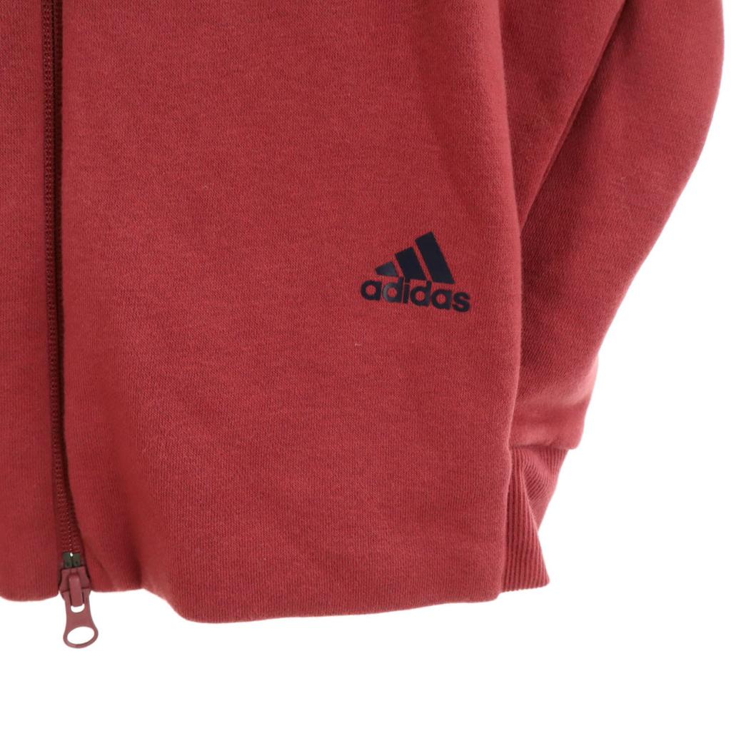 adidas Back design Long sleeve Wording Zip hoodie S Back brushed Women Used