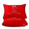 Baumwollsatin Hochwertiges Hochzeitsfeder Samtkissen Chinesischer Stil Festliches Hochzeits-Einzelkissen
