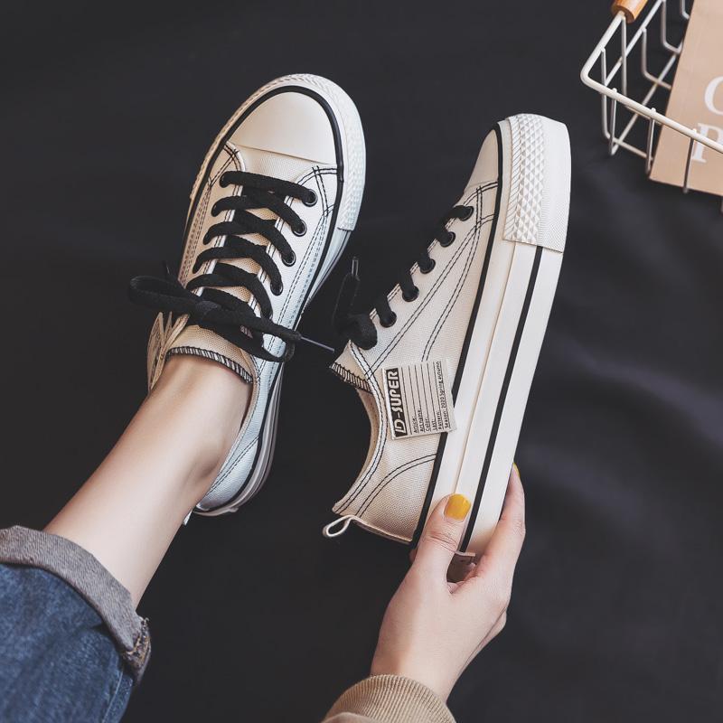 Autumn platform canvas shoes new niche student sports shoes board shoes