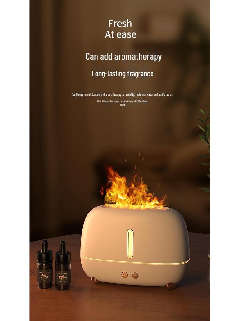 2023 USB Flame Humidifier: Large Mist Aromatherapy Machine for Home and Bedroom