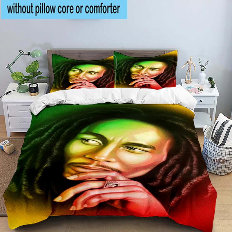 Bob Music Vibrant Art 3pcs Bedding,Including 1pc Duvet Cover And 2pcs Pillowcases Perfect for Christmas,Ideal for Bedroom, Dormitory