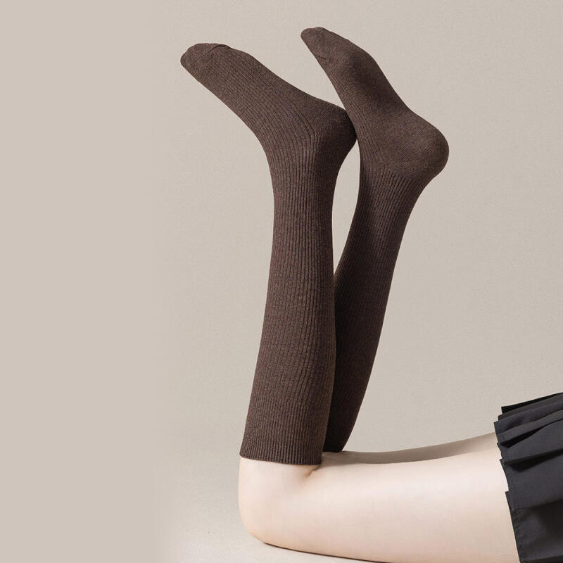 

Elia long neck long neck bone stockings non-compression socks brown