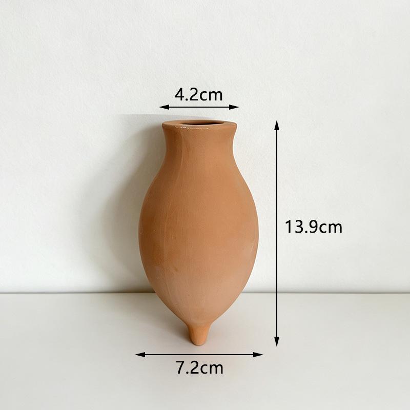 Terracotta & White Ceramic Self‑Watering Spike Automatic Plant Waterer for Potted Plants