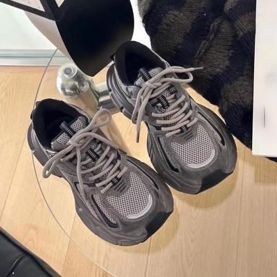 Platform Dad Shoes Women's New Spring and Autumn Women's Shoes Show Their Feet, Small and Versatile Retro Casual Sports Shoes