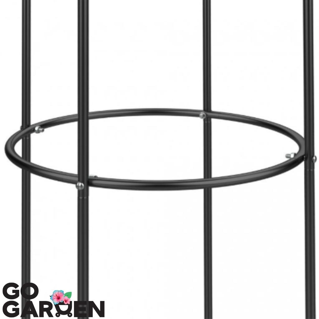 Metal tower garden pergola for climbers, roses, flowers, garden plants, metal