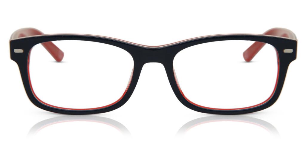 Full Rim Square Blue Clear Red Smartbuy Collection Rumbo Am87a Fashion Unisex Eyeglasses