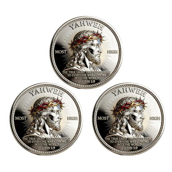 1/2/3/5 st Kristna Jesus Utmaningsmynt Dubbelsidigt Krigare Riddare Bön Tro Token Dekoration Samlare Historiker Souvenirmynt Religiös Gåva