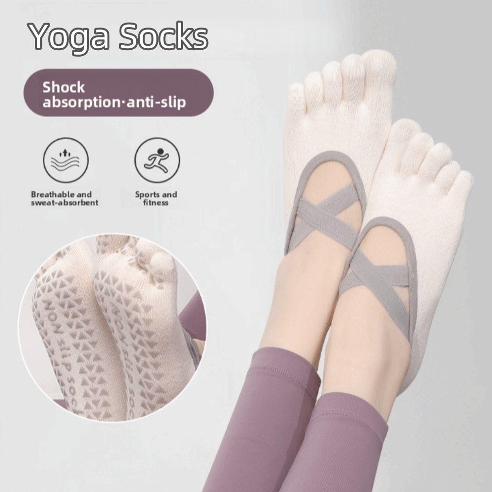 Breathable Five-Finger Socks Anti-slip Grip Pilates Boat Socks New Yoga Socks  for Home Exercise