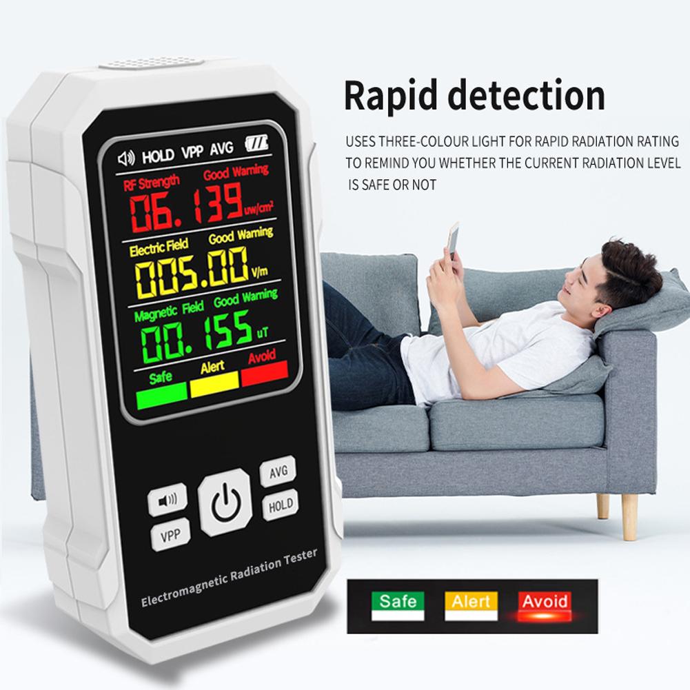 Digital EMF Meter Multi-Function Electromagnetic Detector Magnetic-field Intensity Tester for Indoor Outdoor