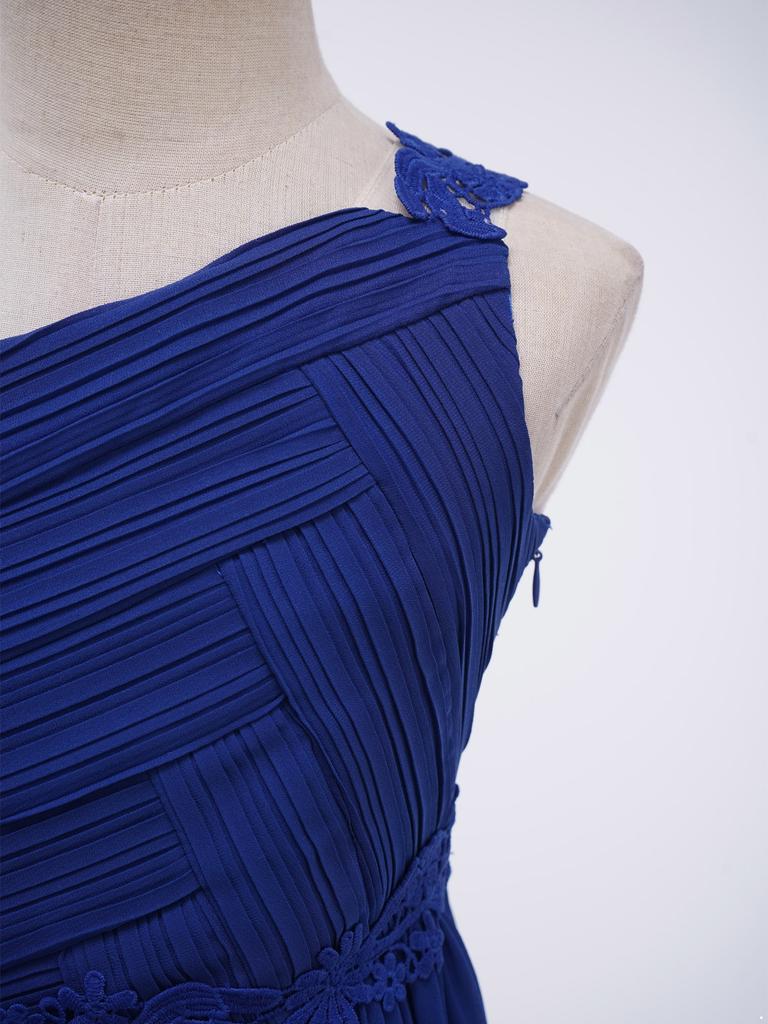 Flower Girls Dress Girls Ball Gown Long Dress One Shoulder Chiffon Junior Bridesmaid Wedding Eveving Party Dress