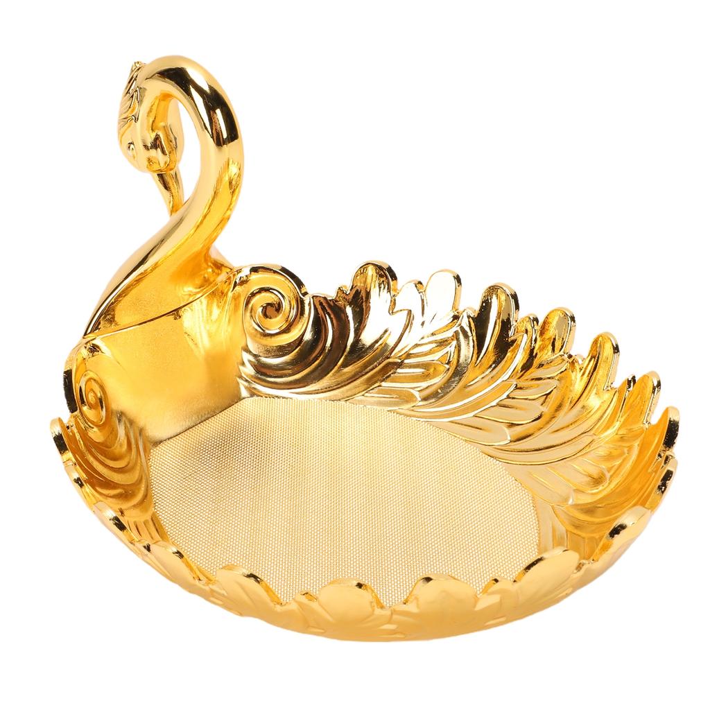 Metal Fruit Bowl Vintage Exquisite Peacock Shape Decorative Plate for Snacks Nuts Dried Fruits
