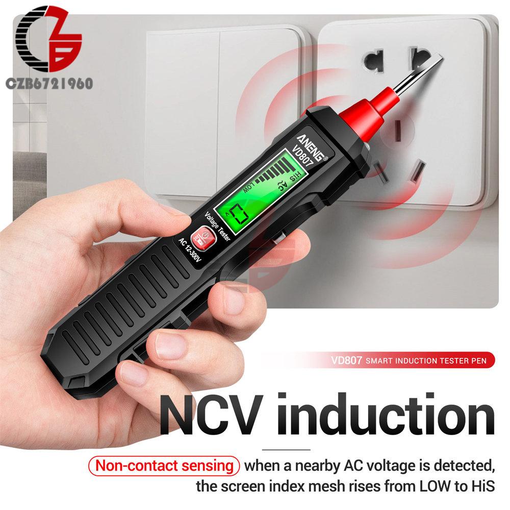 VD807 B20 LCD Digital Voltage Tester Pen AC/DC Smart Contact NCV Sensor Real Volt Detector Electrical Induction Test Pencil