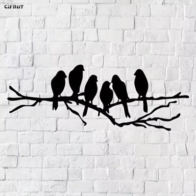 Hand Forged Branch Birds Nursery Metal Wall Art Decor