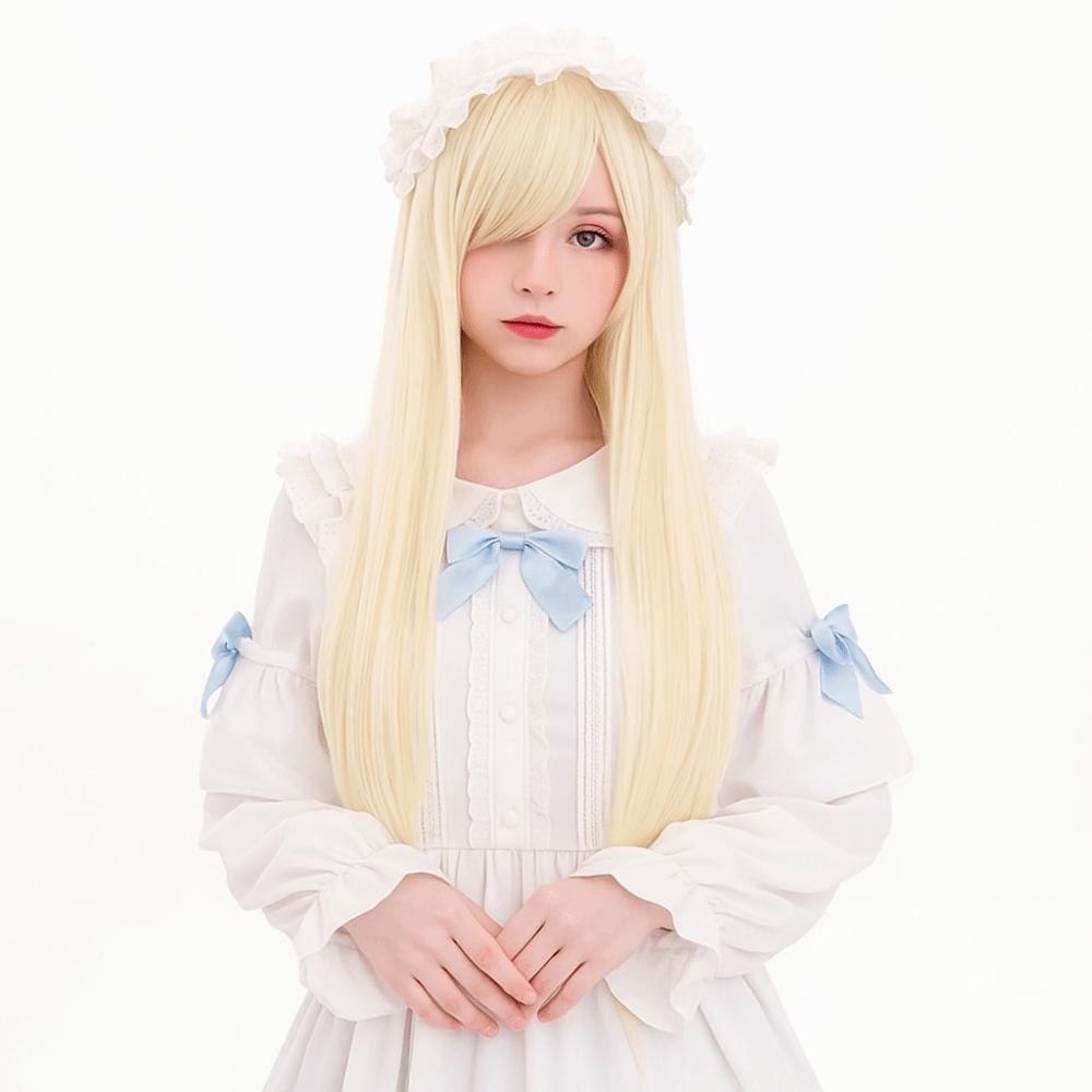 80cm Long Synthetic Hair Layered Anime Straight Hairpiece Halloween Cosplay Wigs  Carnival