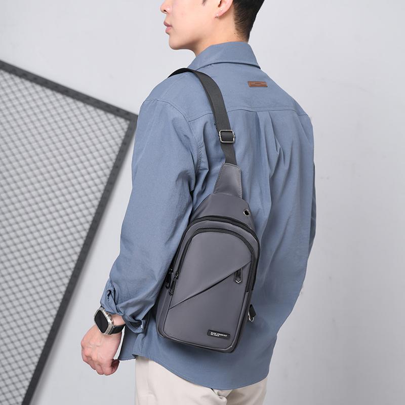 Men's Crossbody Bag Outdoor Shoulder Bag Commuter Waterproof Multifunctional Chest Bag