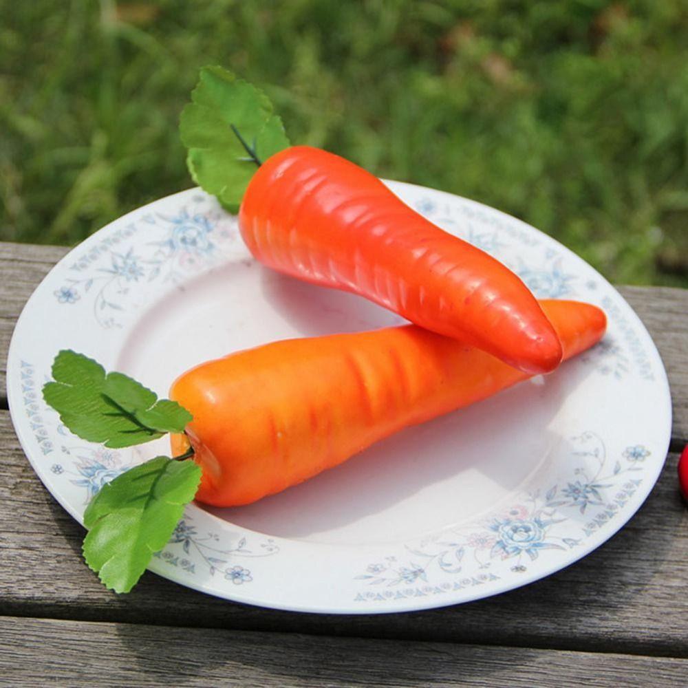Durable Simulated Foam Carrot 3D Fake Vegetable Props Fake Vegetable Carrot Model Home Decor