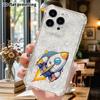 Phone Case: 2D Flat Suitable for iPhone 18 17 16 15 14 13 Pro, Transparent Four Corner Protective Case, Cartoon Rocket, Christmas and Halloween Gift